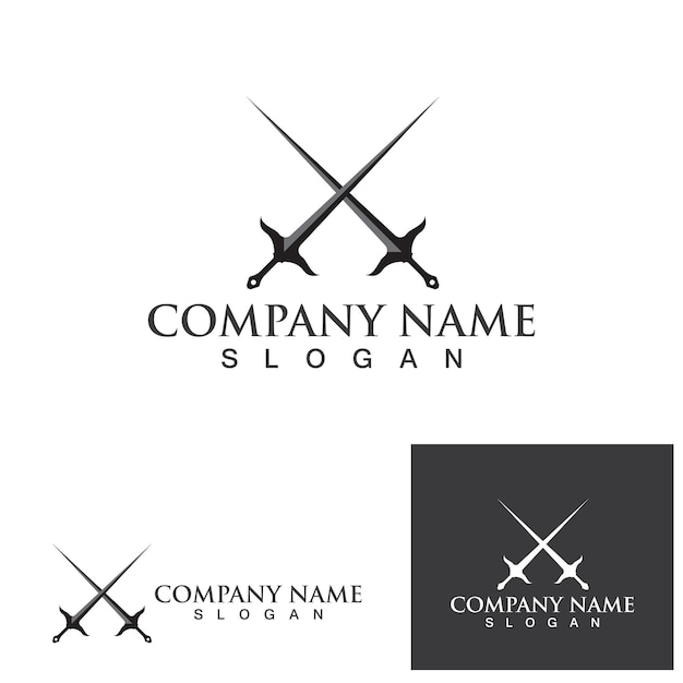 Sword logo and symbol vector template eps10