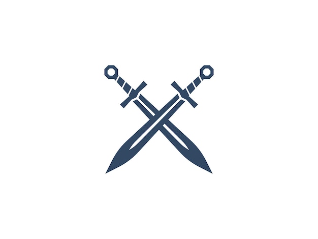 sword logo vector icon illustration logo template