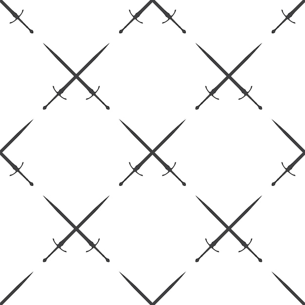 Sword, vector seamless pattern, Editable can be used for web page backgrounds, pattern fills