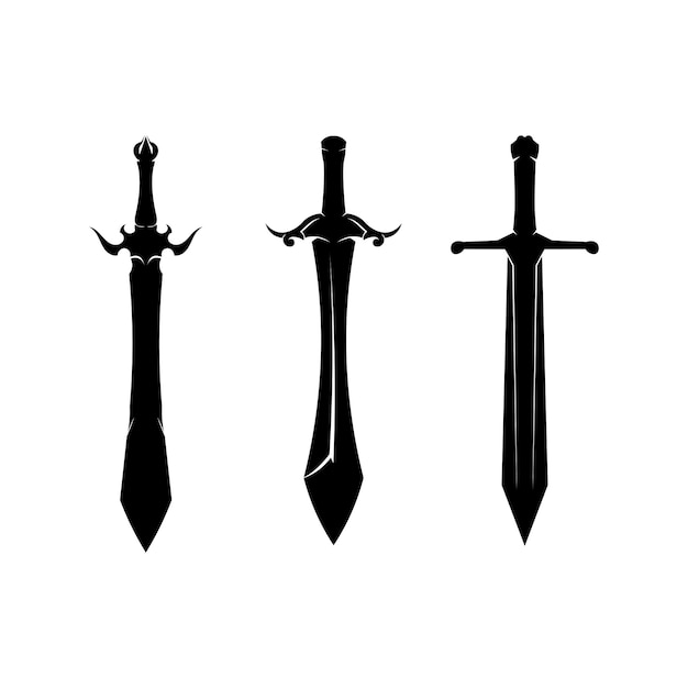 Swords silhouette collection