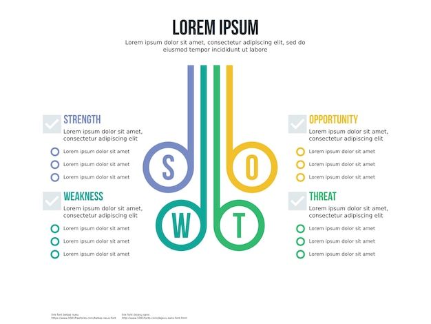 swot element and presentation template