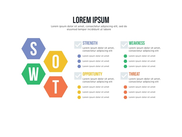 swot presentation infographic element and statistic template