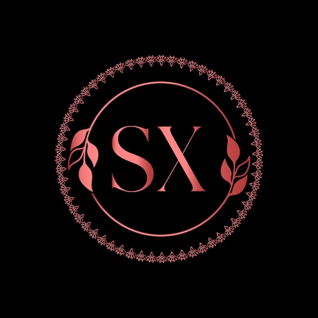 SX Monogram logotype for celebration , jewelry wedding, greeting card, invitation Vector Template