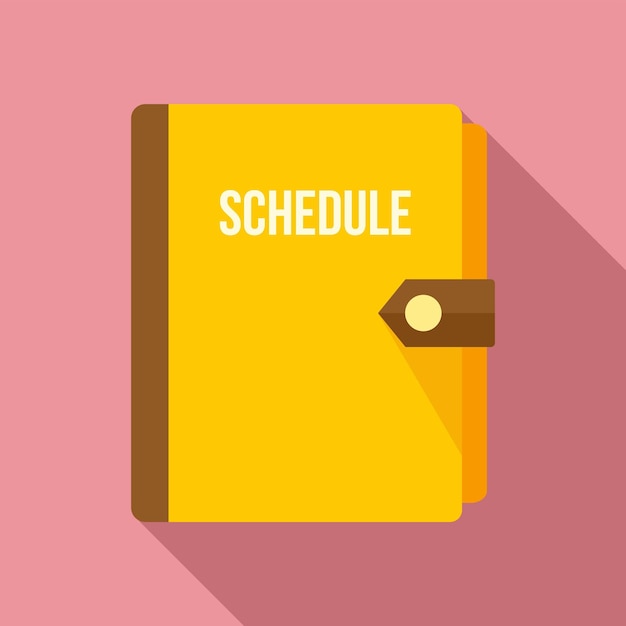 Syllabus schedule notebook icon Flat illustration of Syllabus schedule notebook vector icon for web design