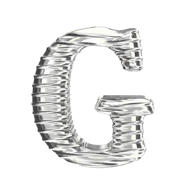 The symbol 3d made of silver letter g