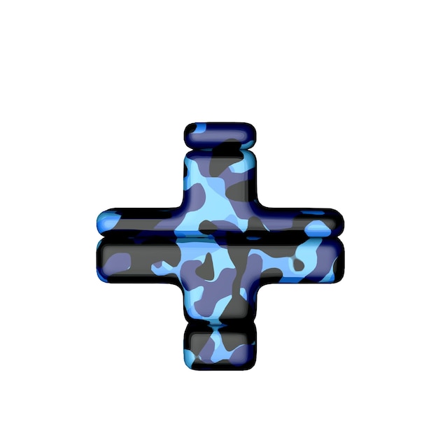 Symbol in blue camouflage