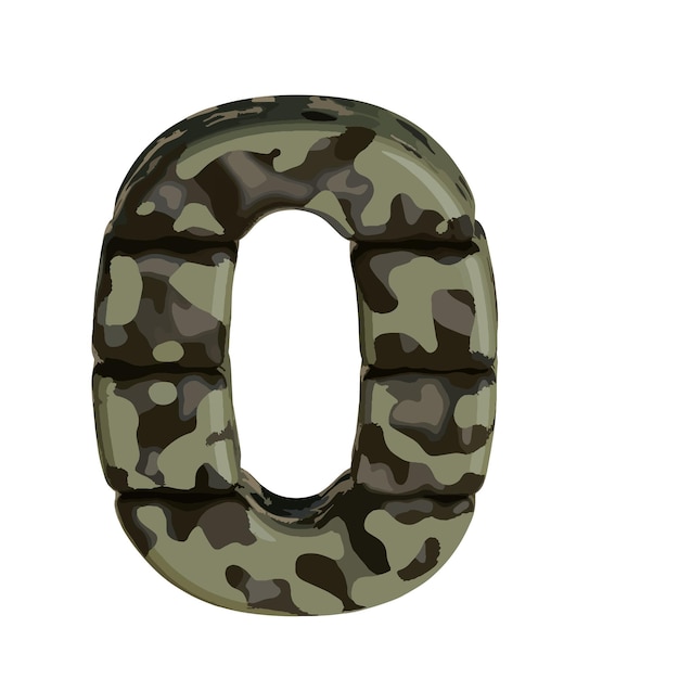 Symbol in brown camouflage number o