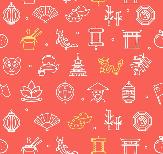 Symbol of China Pattern Background Vector