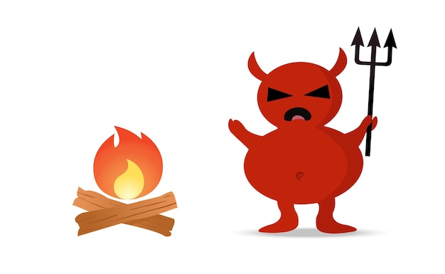 A symbol of devil vector illustration.