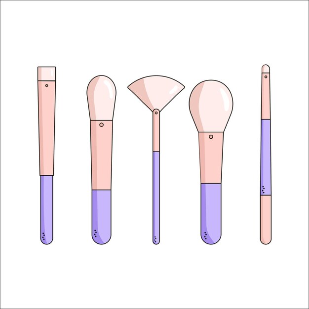 Vector symbol of feminism makeup brushes womens rights day international womens day white background