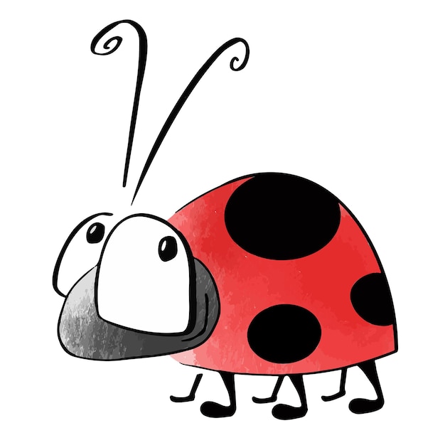 symbol ladybug red beetle cartoon vector