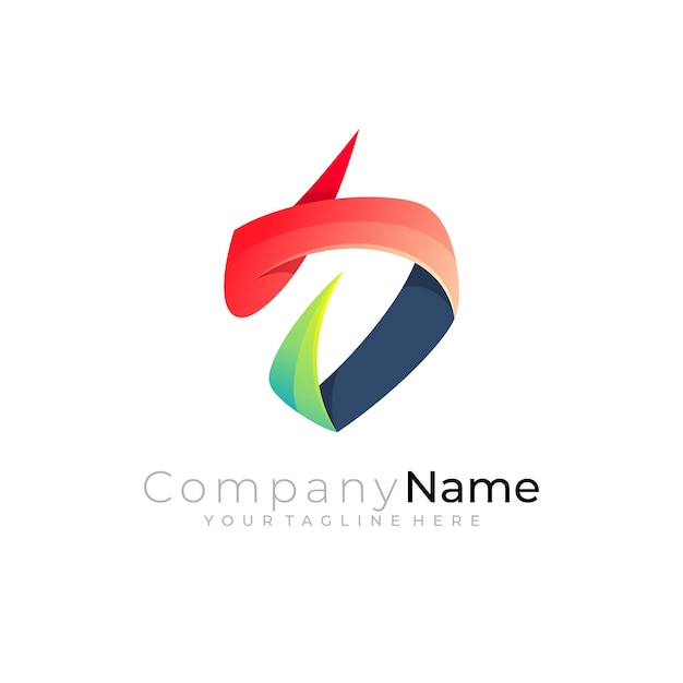 Symbol letter D logo with modern design business icon