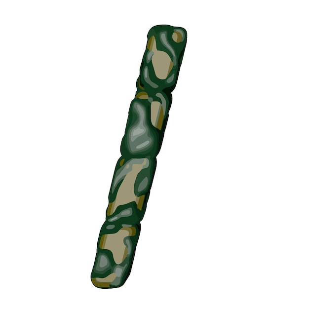 Symbol made of green camouflage