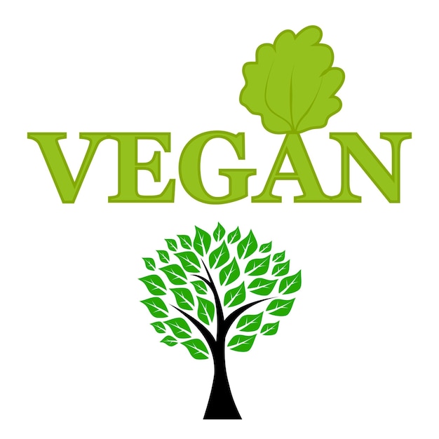 Symbol of vegetarianism and wood