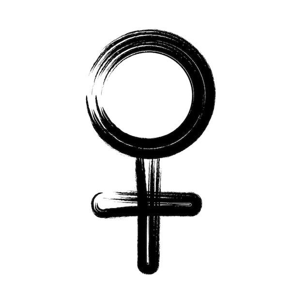 Vector symbol of a womanfemale gender symbol isolated on a white backgroundvector illustration