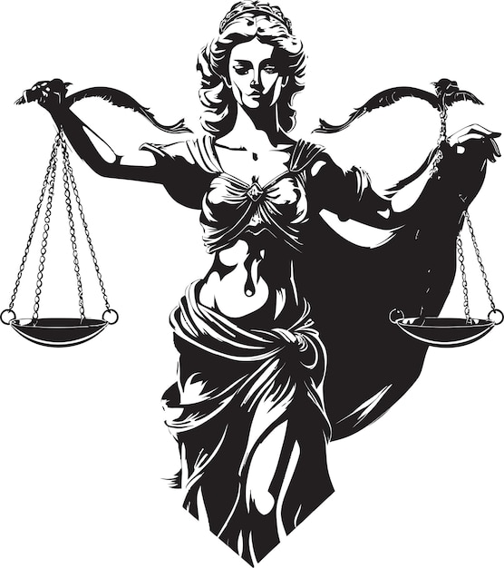 Symbolic Serenity Lady of Justice Icon Scales Sovereignty Justice Lady Emblem