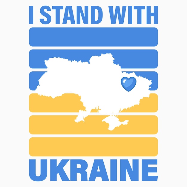 Symbols of support for ukrainian war victims vector illustration call for help and peace for ukrain