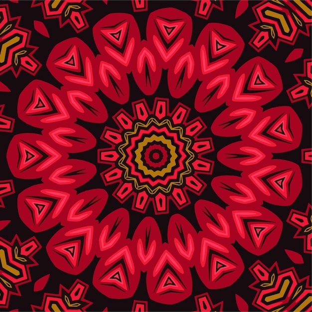 Symmetrical colorful kaleidoscopic pattern for design and background