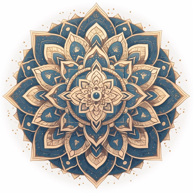 Symmetrical mandala designs with intricate details