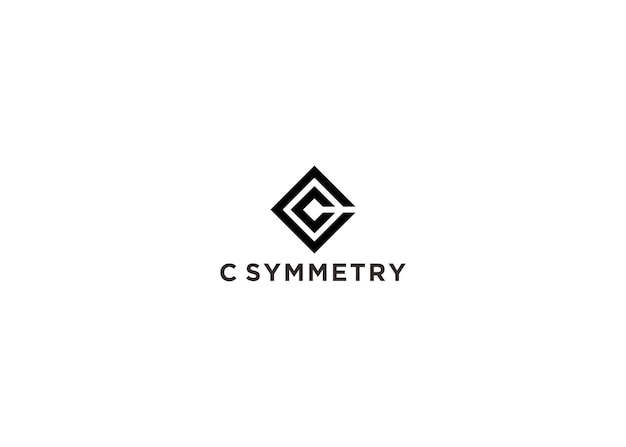 symmetry logo design vector illustration