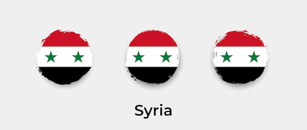 Syria flag grunge bubbles icon vector illustration