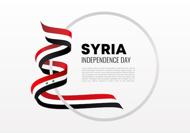 Syria independence day background banner poster for national celebration on April 11