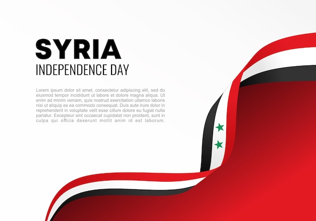 Syria independence day background banner poster for national celebration on April 11