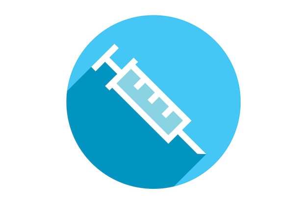 Syringe icon Medical health injection Vaccine drug symbol Medicine vector illustration