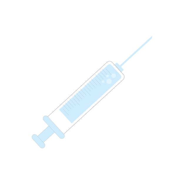 Syringe to inoculation medication injecting healthcare procedure