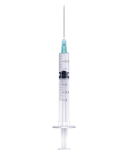 Syringe and needle. 