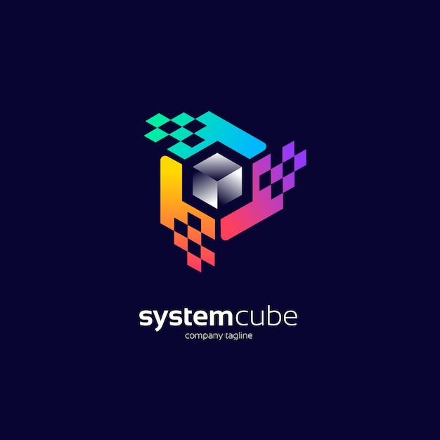 System Cube Logo Tempalte