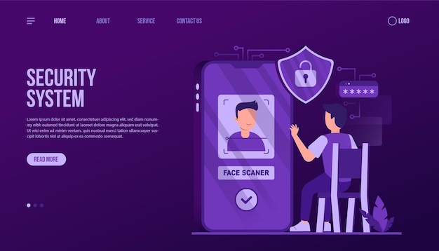 System Security Landing Page Template