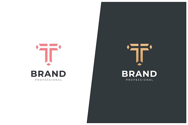 T Letter Logo Vector Design Concept Monogram Icon Trademark Creative minimal luxury emblem design