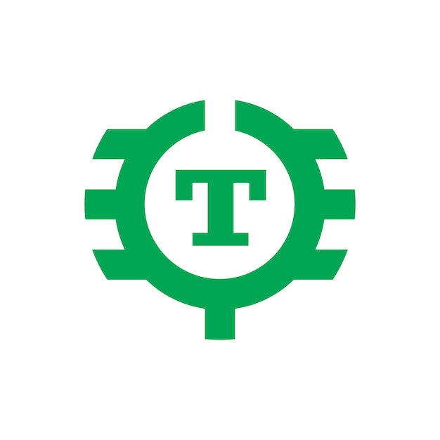 T logo for company icon or company's branding