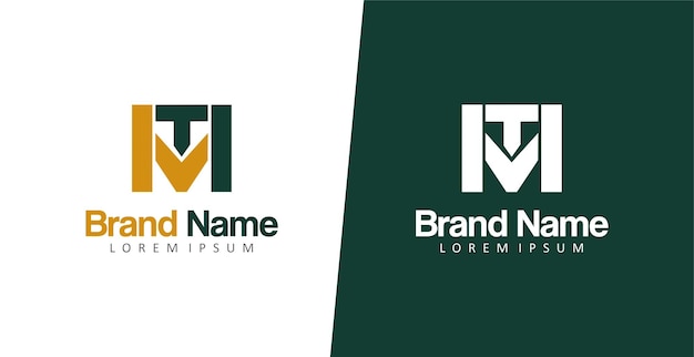 T and M Letter Logo Design Template