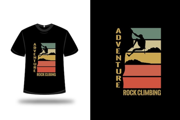 T-shirt adventure rock climbing