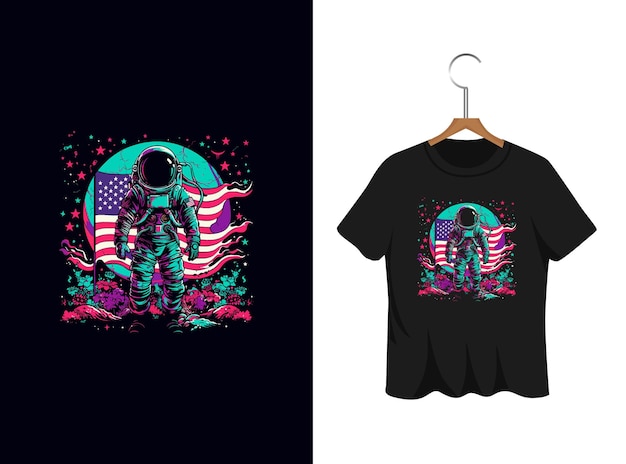 T shirt design for astronaut