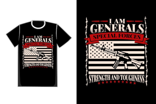 T-shirt design of weapons flag american special forces vintage