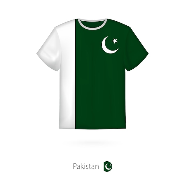 T-shirt design with flag of Pakistan