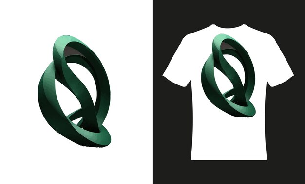 Vector a t shirt design with a green logo