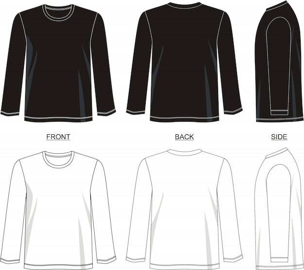 t shirt long sleeve template