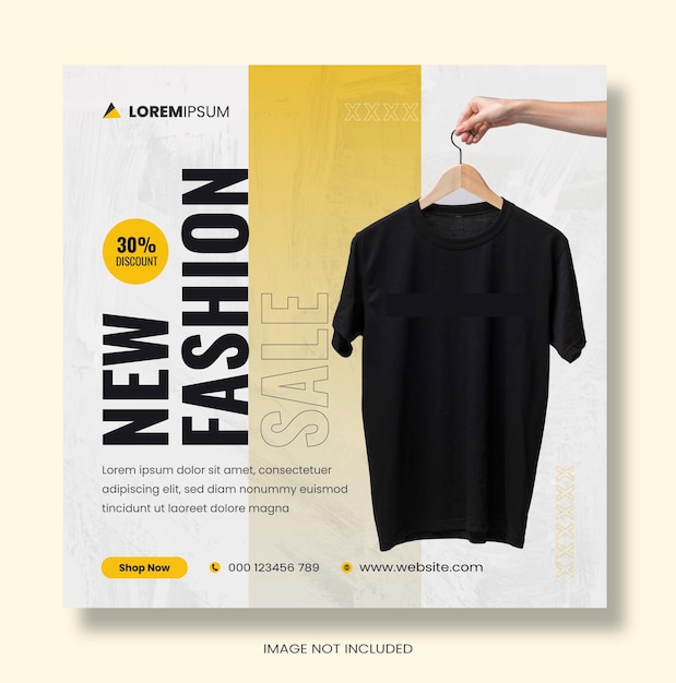 T shirt sale for social media Instagram post or square flyer banner template