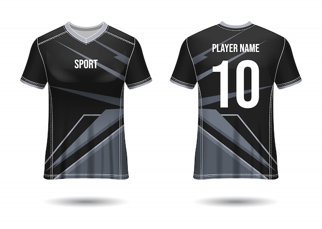 T-Shirt Sport Design. Soccer jersey  for football club. uniform front and back view. 