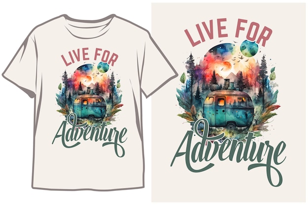 Vector a t shirt that says live for adventure on it