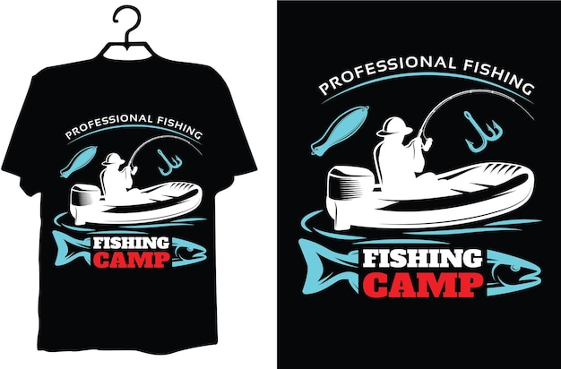 A t - shirt that says'professional fishing camp'on it