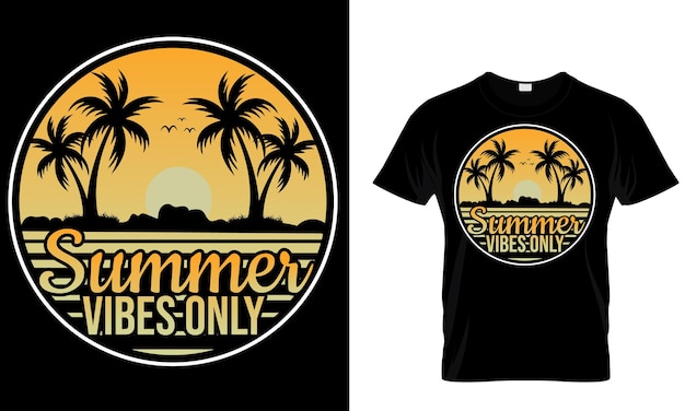 T - shirt that says summer vibes only on it