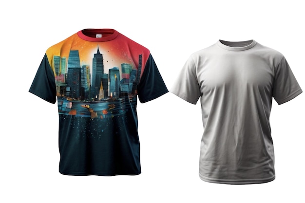 a t shirt with the city skyline on it