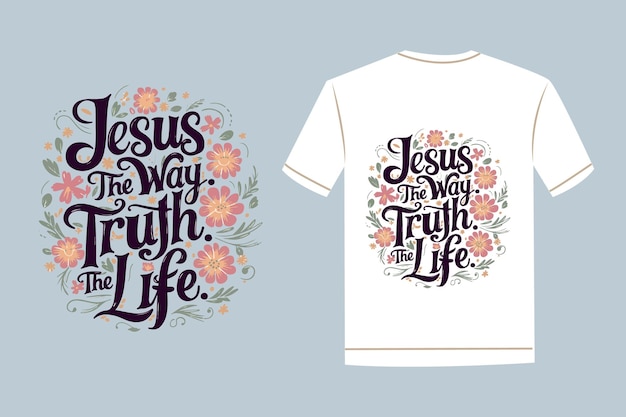 a t - shirt with jesus on the front and the words jesus on the front