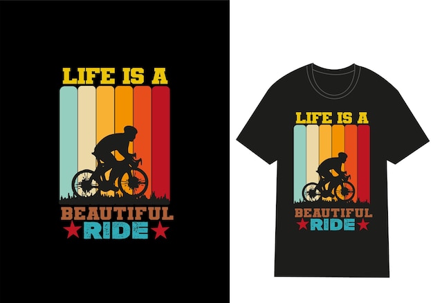 a t shirt with a life is a bike ride