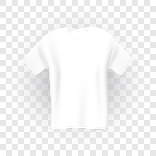 T-shirt with short sleeve mock-up vector.